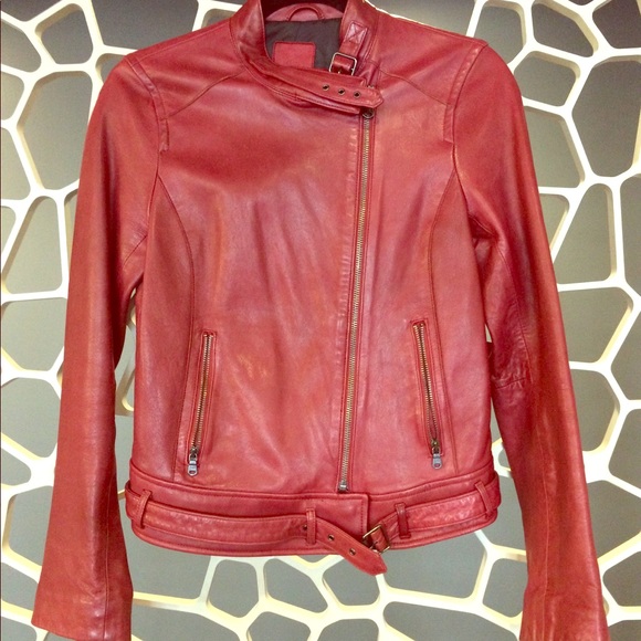GAP Jackets & Blazers - Dark red 100% genuine leather jacket
